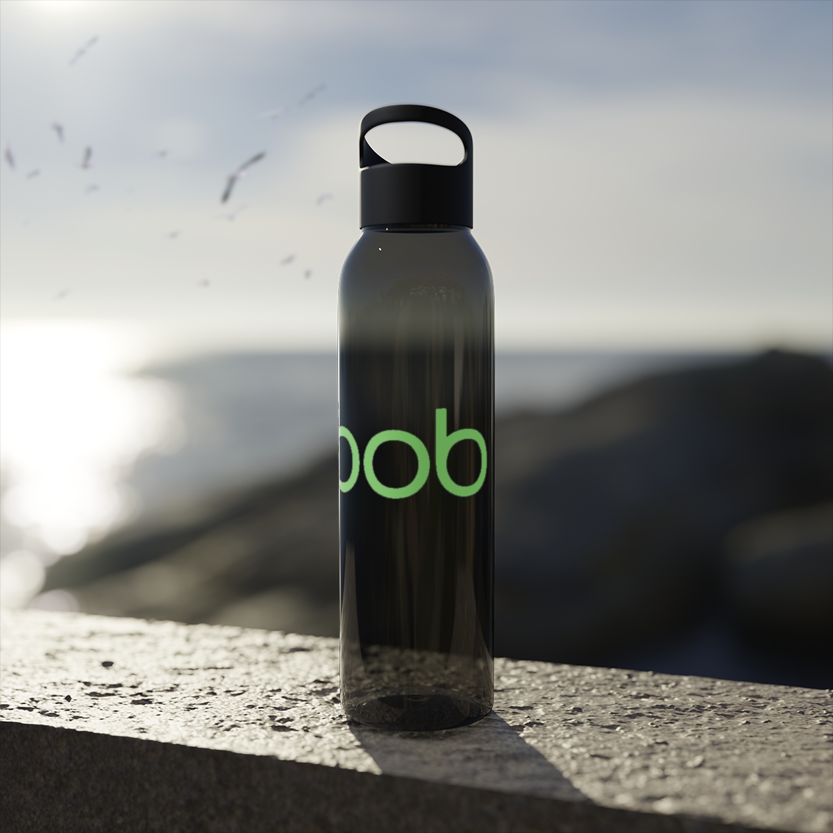 Sky Water Bottle – Green logo